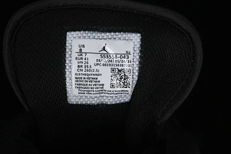 All categories Air Jordan Jordan series basketball shoes Air Jordan 1 Low Air Jordan 1 Low AJ1 Joe 1 black and white low-top retro basketball shoes 553558-043